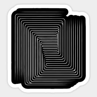 Not Perfect Visuals | Minimalist White Lines  | Optical Illusion Sticker